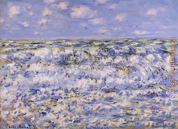 Waves Breaking painting - Claude Monet Waves Breaking art painting